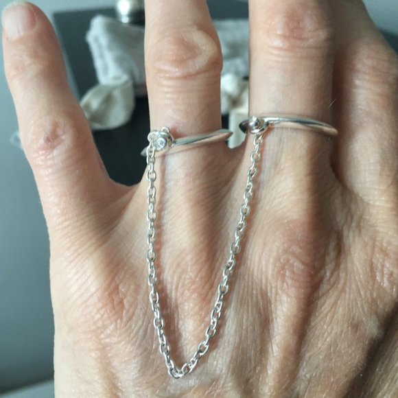 Pamela Love Sterling silver "double suspension" ring - Picture 2 of 7